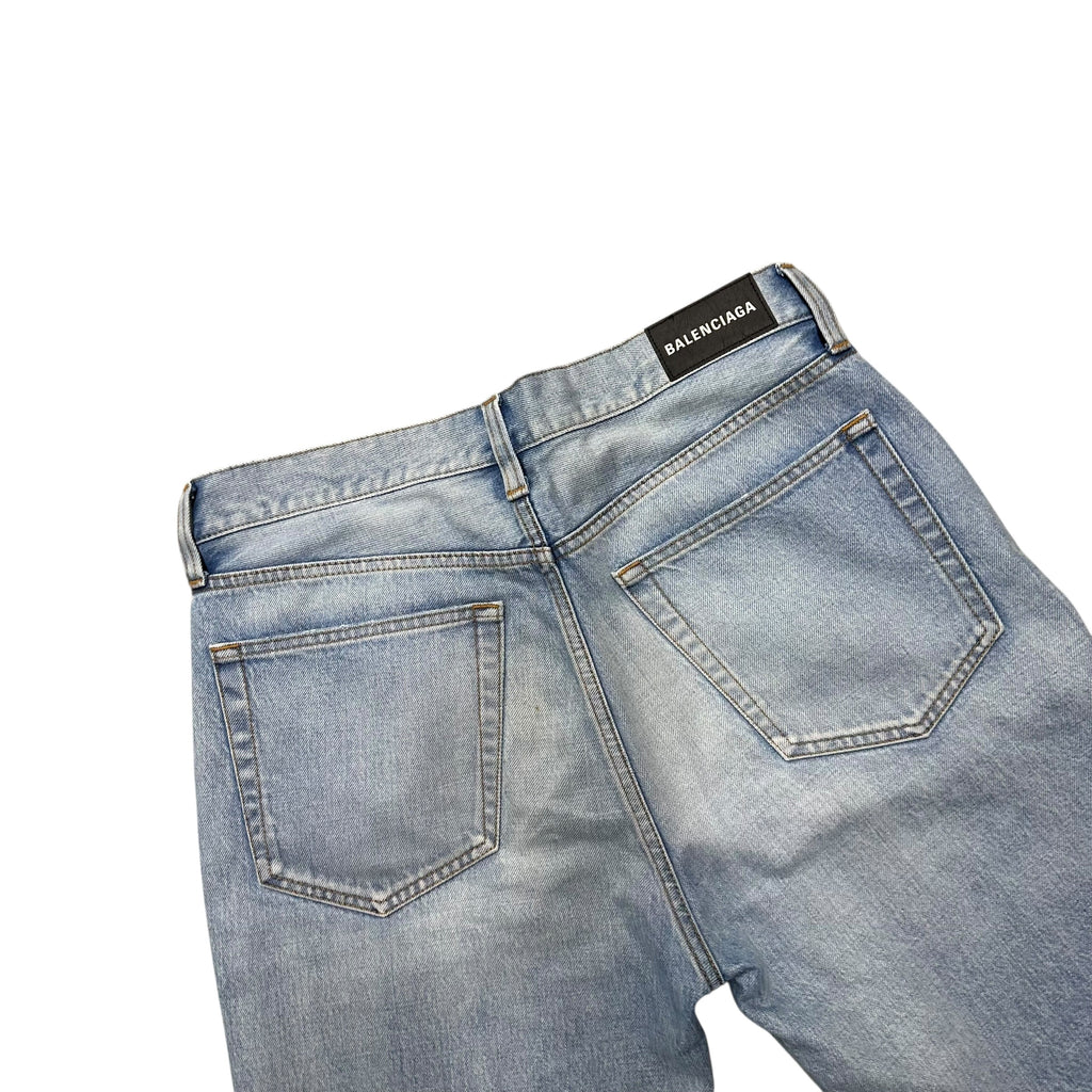 BALENCIAGA DENIM SHORTS.
