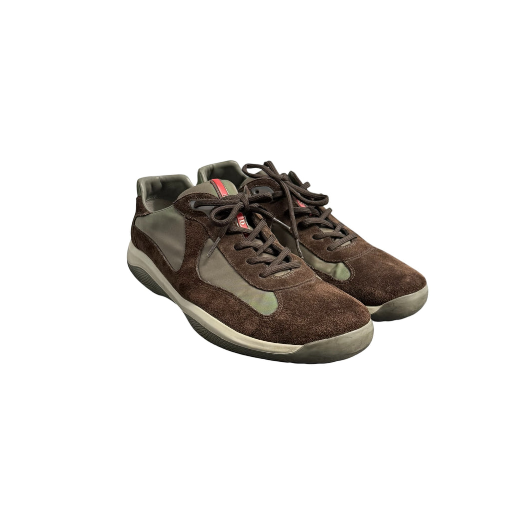 BROWN VINTAGE PRADA CUP LOWTOPS.