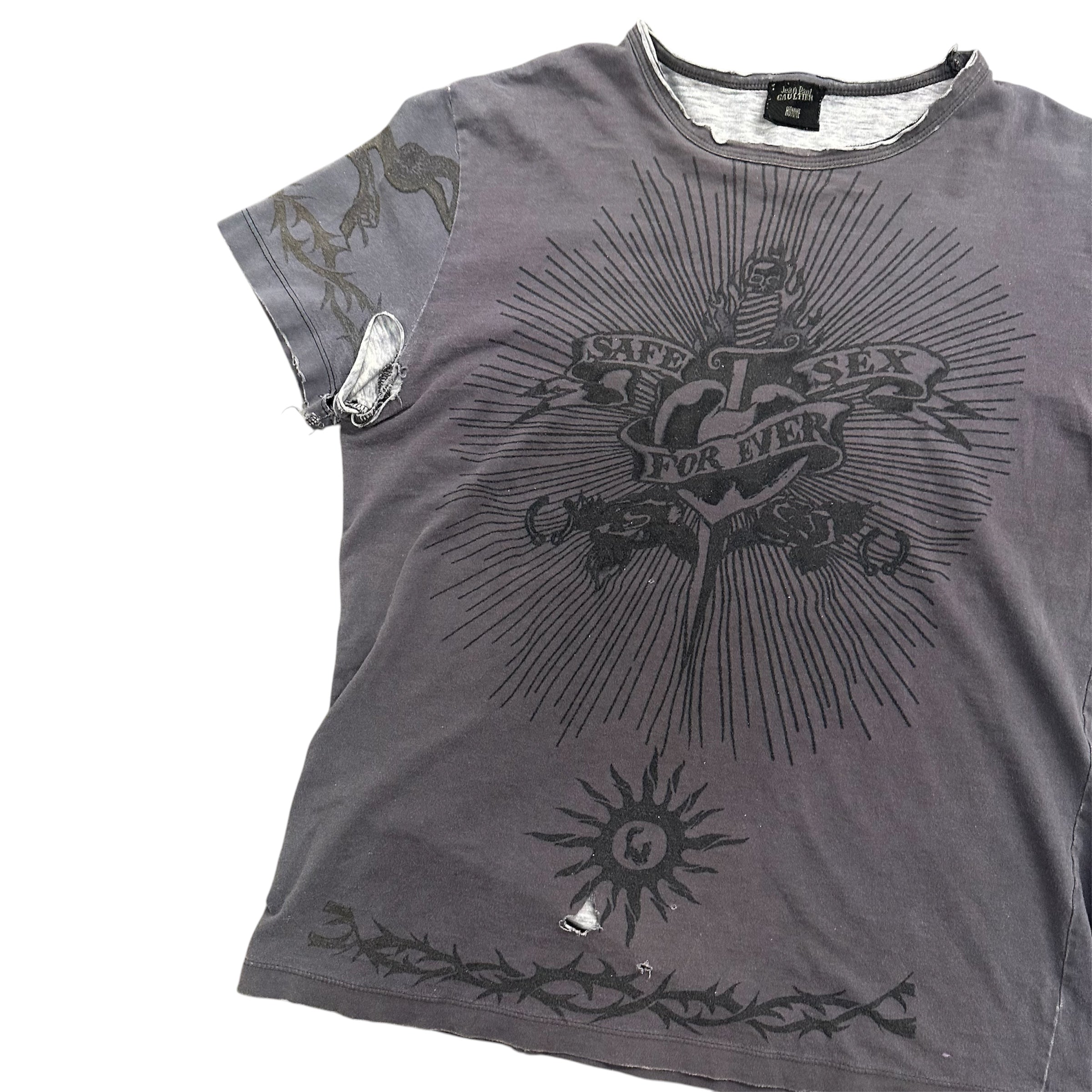 JEAN PAUL GAULTIER SAFE SEX FOREVER TATTOO SHIRT
