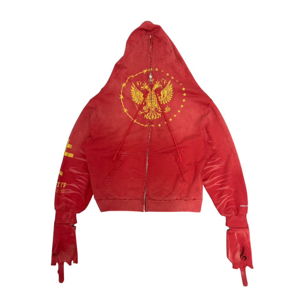 PROJECT G/R RED ZYGON FULL ZIP UP JACKET.