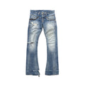 HYSTERIC GLAMOUR BABY BLUE PINK ZIPPER DENIM.