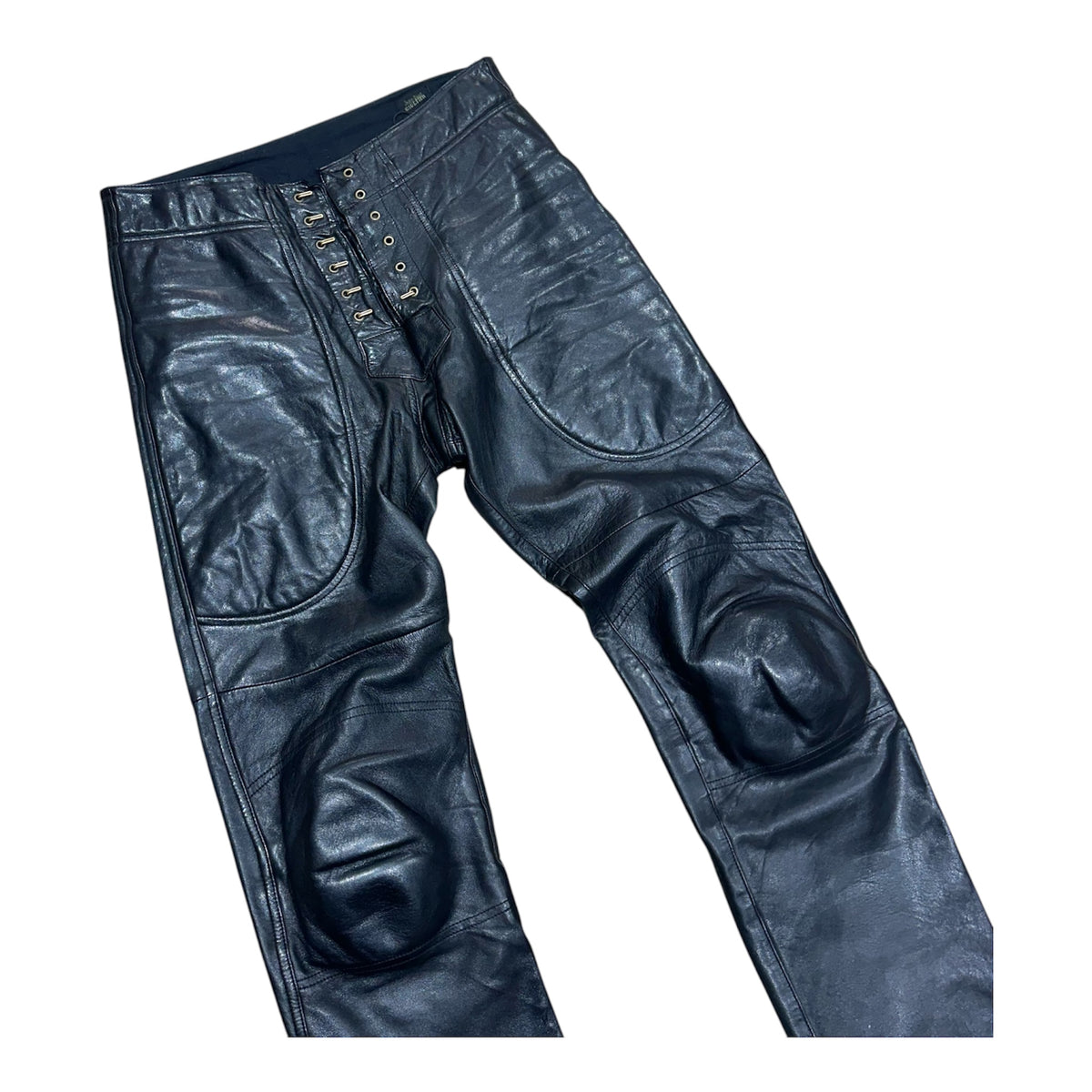 JEAN PAUL GAULTIER LEATHER BIKER DENIMS.