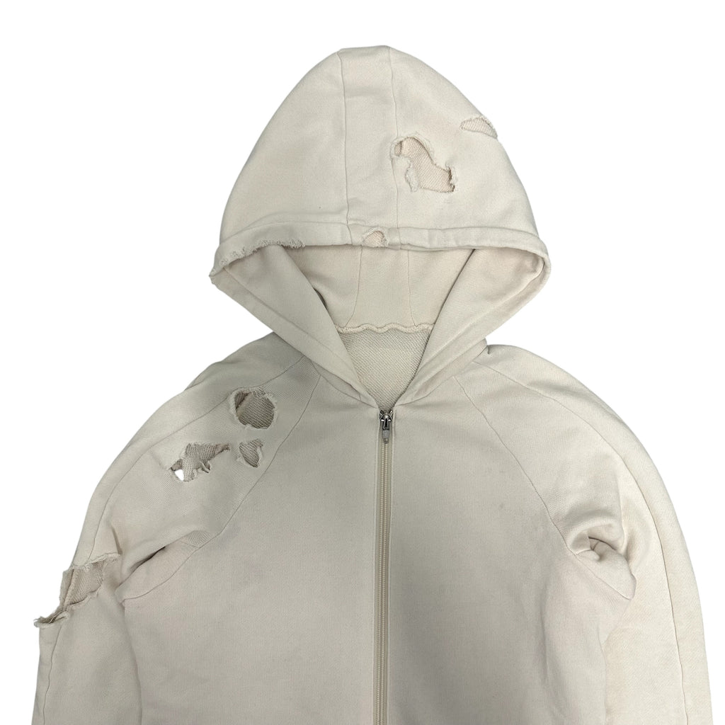 WHITE LGB BOXER ZIP UP JACKET.