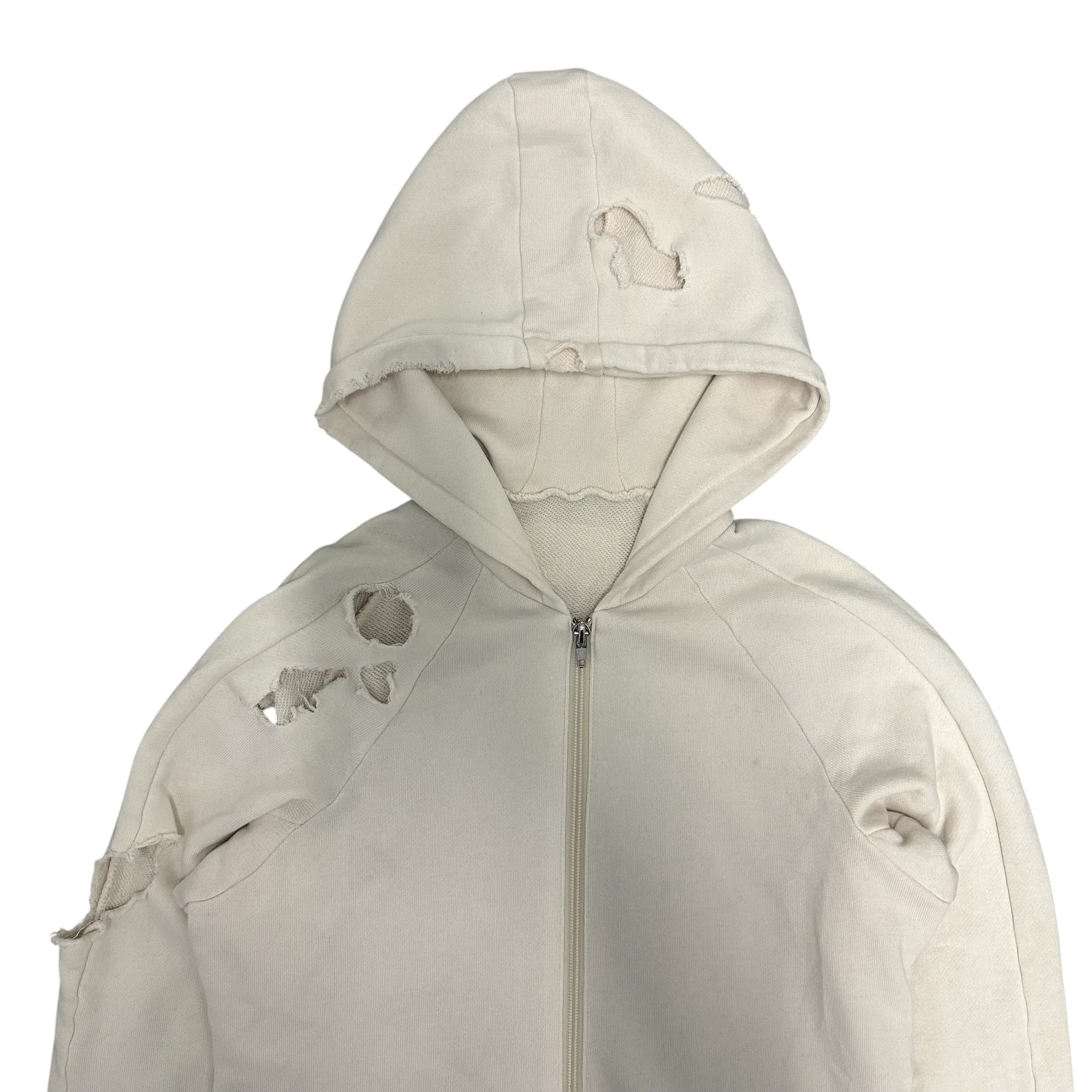 WHITE LGB BOXER ZIP UP JACKET.