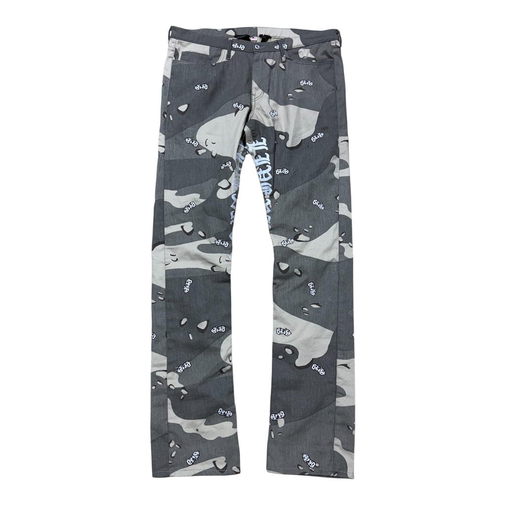 VLONE DICE CAMO DENIMS.