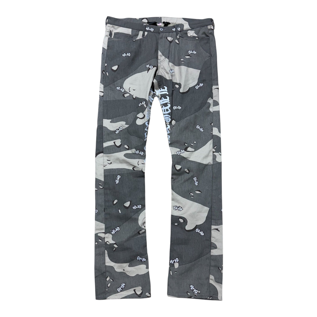 VLONE DICE CAMO DENIMS.