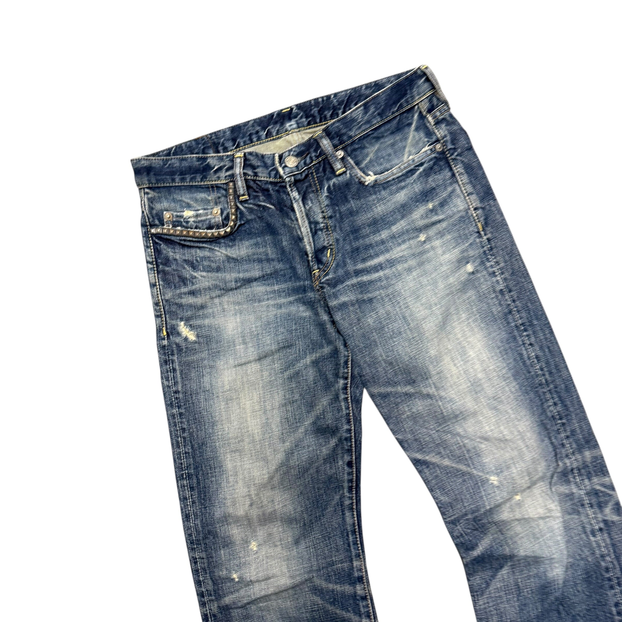 HYSTERIC GLAMOUR STUDDED DENIMS.