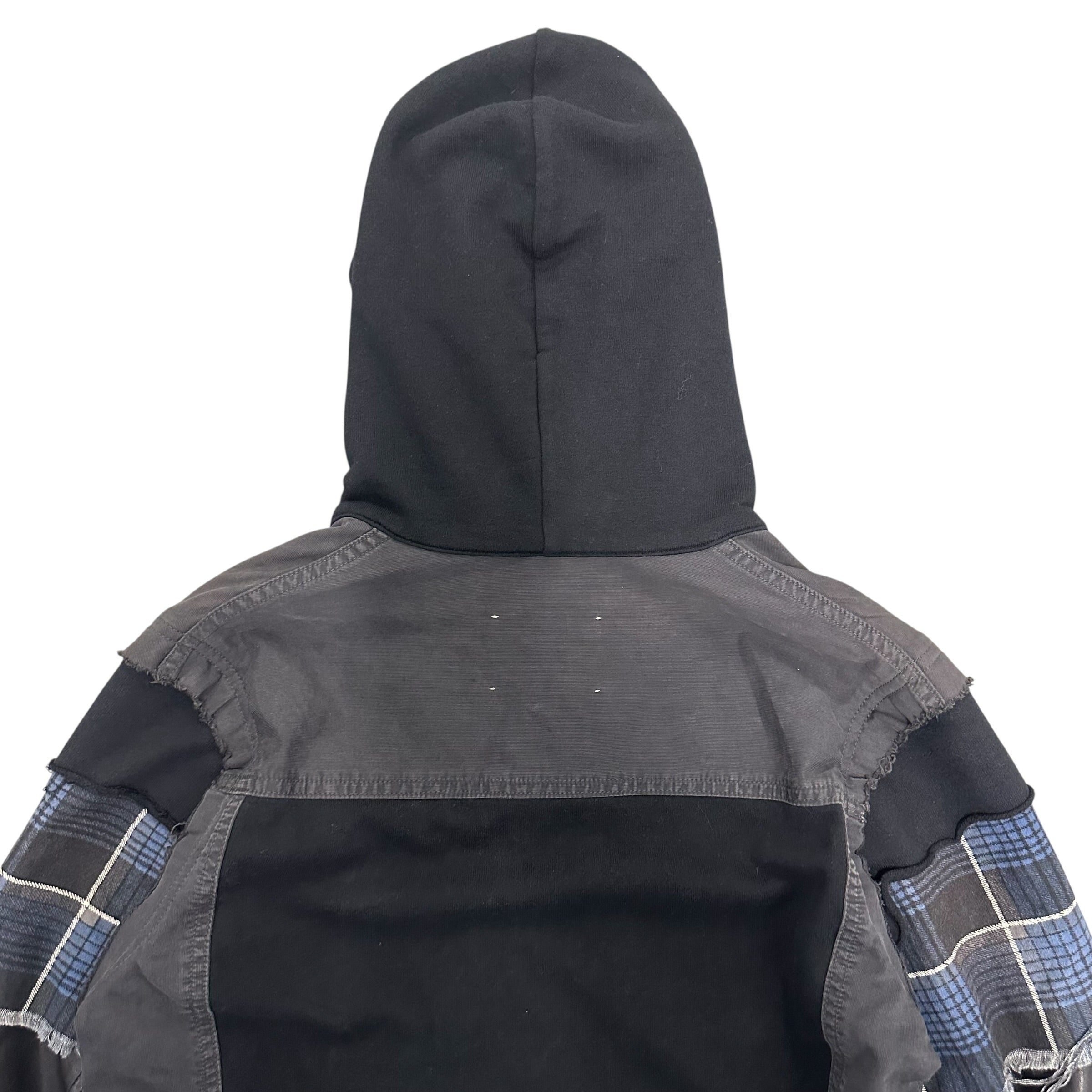 UNDERCOVER SPRING/SUMMER 2012 LEATHER SLEEVES DENIM JACKET.