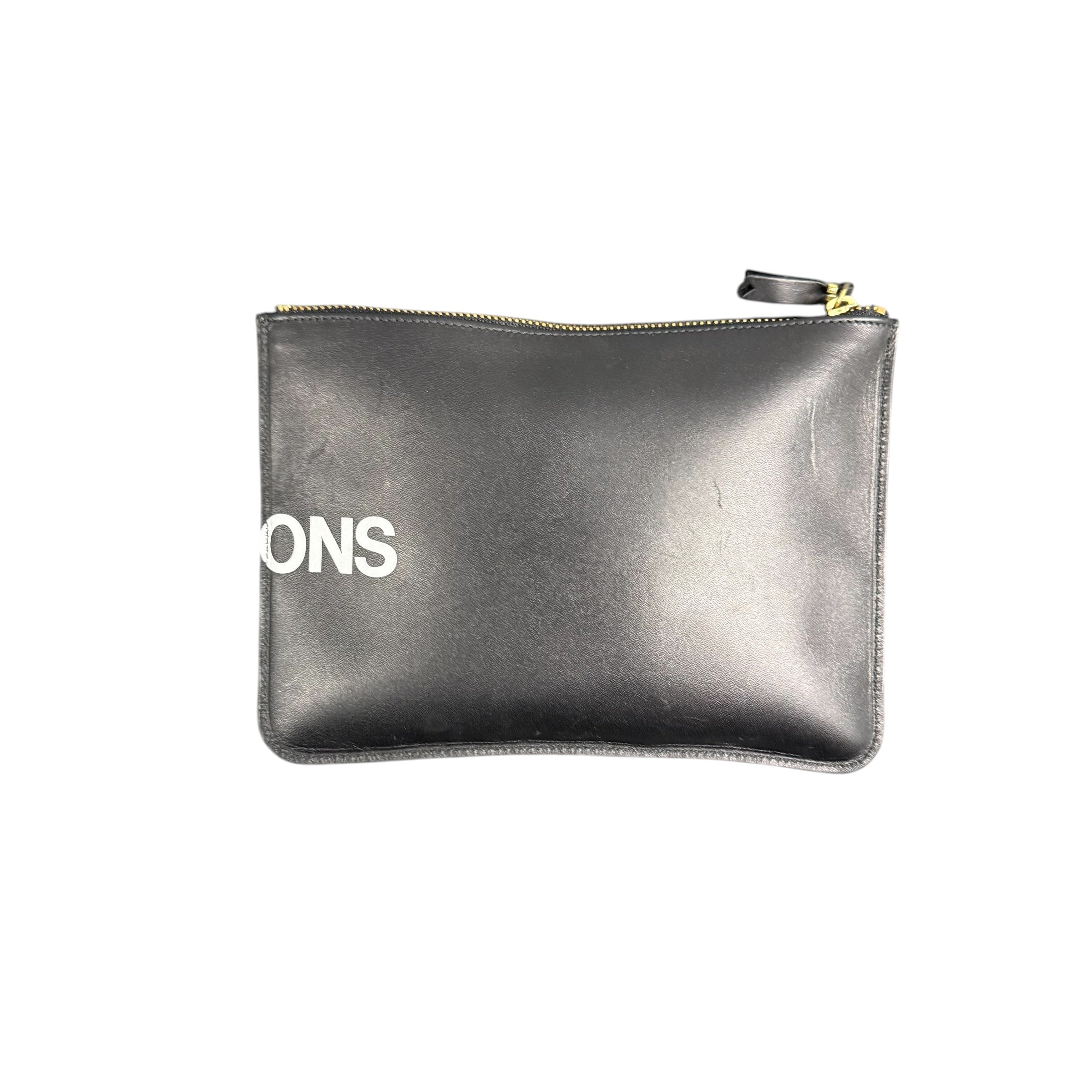 COMME DES GARCONS LEATHER POUCH.