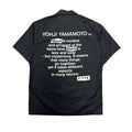 YOHJI YAMAMOTO SYTE BLACK SHORTSLEEVE ZIPUP.