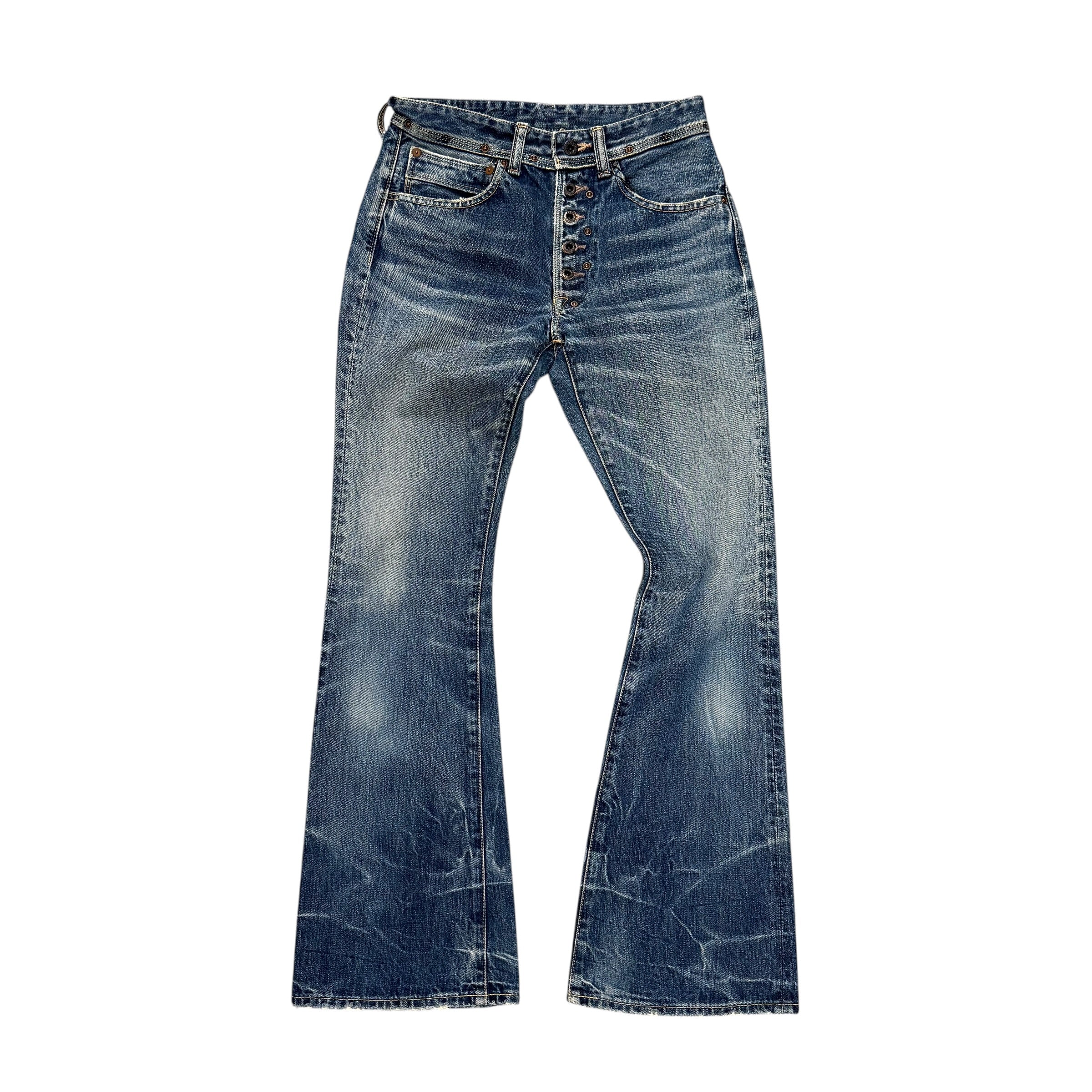 VINTAGE KAPITAL FLARED DENIM PANTS.