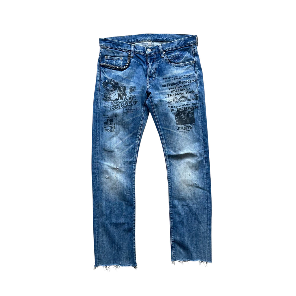 HYSTERIC GLAMOUR GRAFFITI DENIMS.