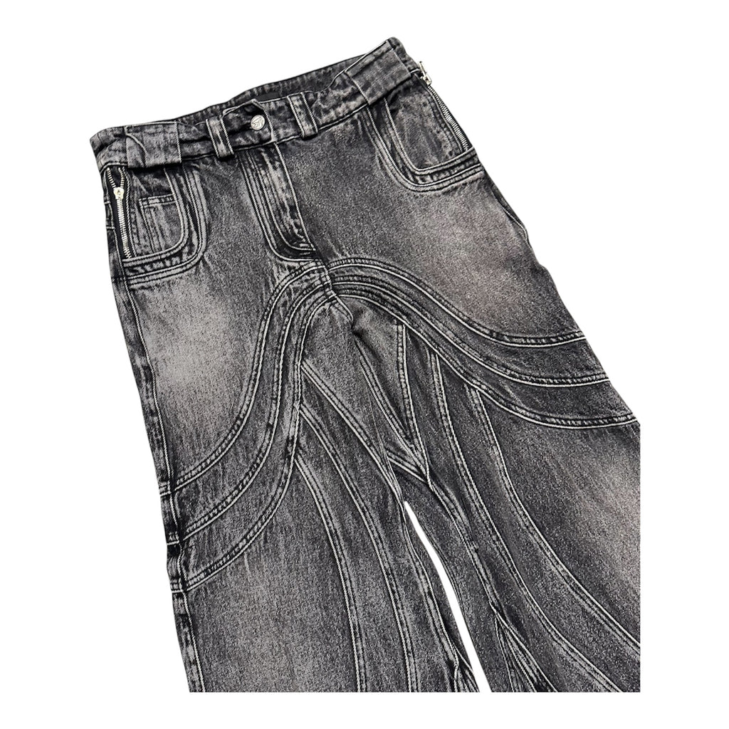 NOFAITSTUDIOS BLACK DENIM PANTS.