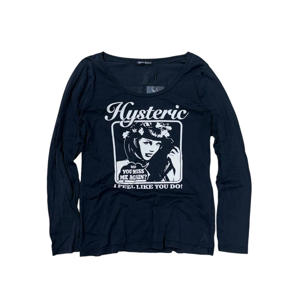 HYSTERIC GLAMOUR “DID YOU MISS ME AGAIN” LONGSLEEVE SHIRT.