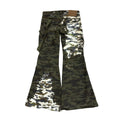 LGB FANG CAMO CARGO/BELL FLARED PANTS.