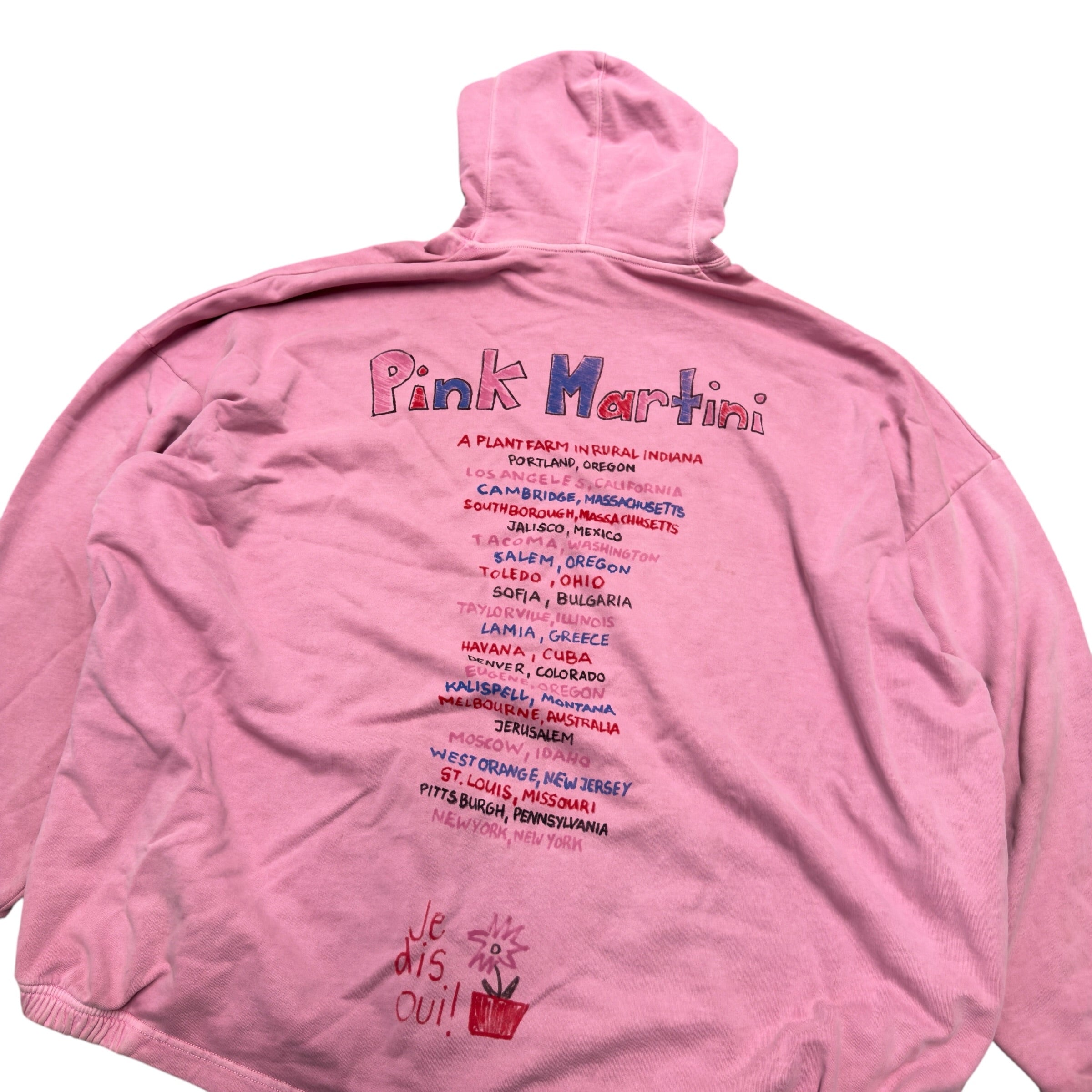 BALENCIAGA PINK MARTINI HOODIE.