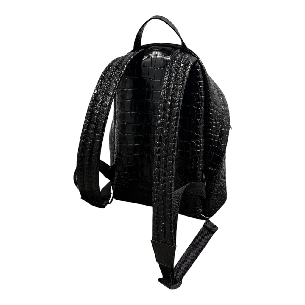 BALENCIAGA CROC-EMBOSSED EVERYDAY BACKPACK.