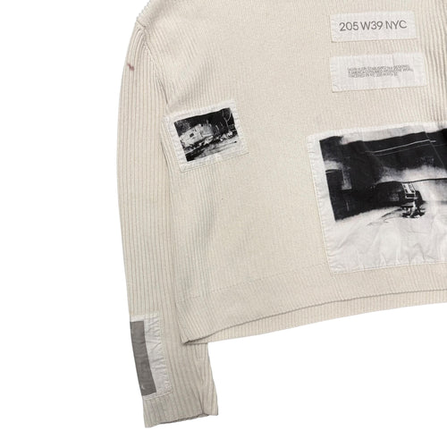 CALVIN KLEIN X RAF SIMONS X ANDY WARHOL PATCHWORK SWEATER.