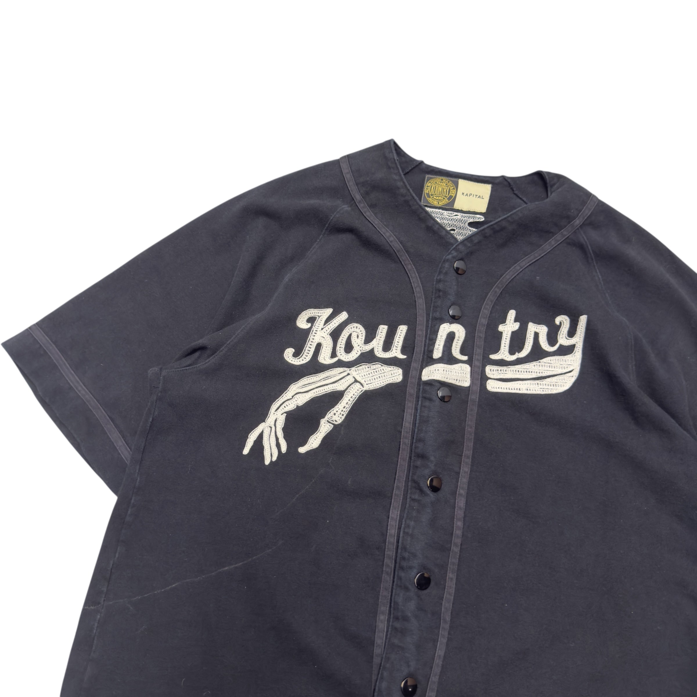 KAPITAL KOUNTRY SKELETON SHORT SLEEVE BUTTONUP.
