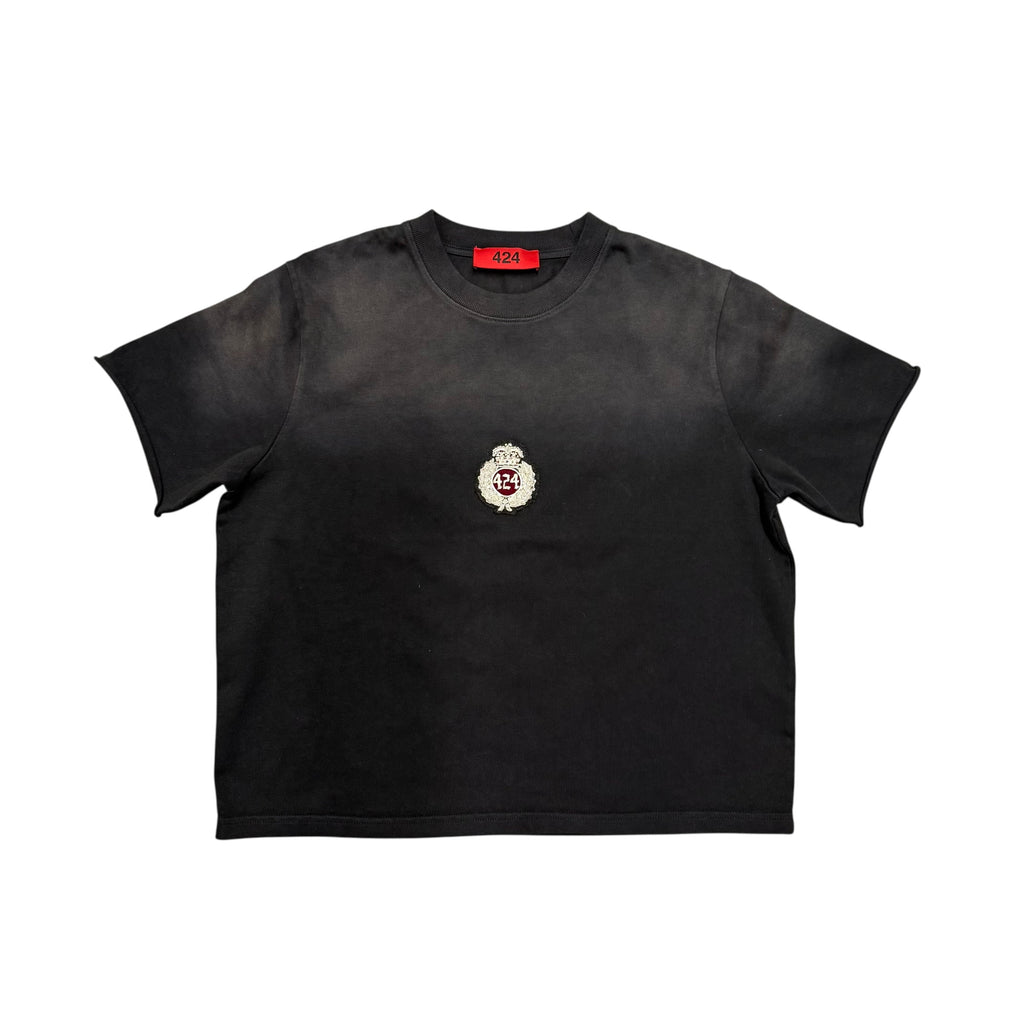 424 LOGO WASHED CROPPED TEE.