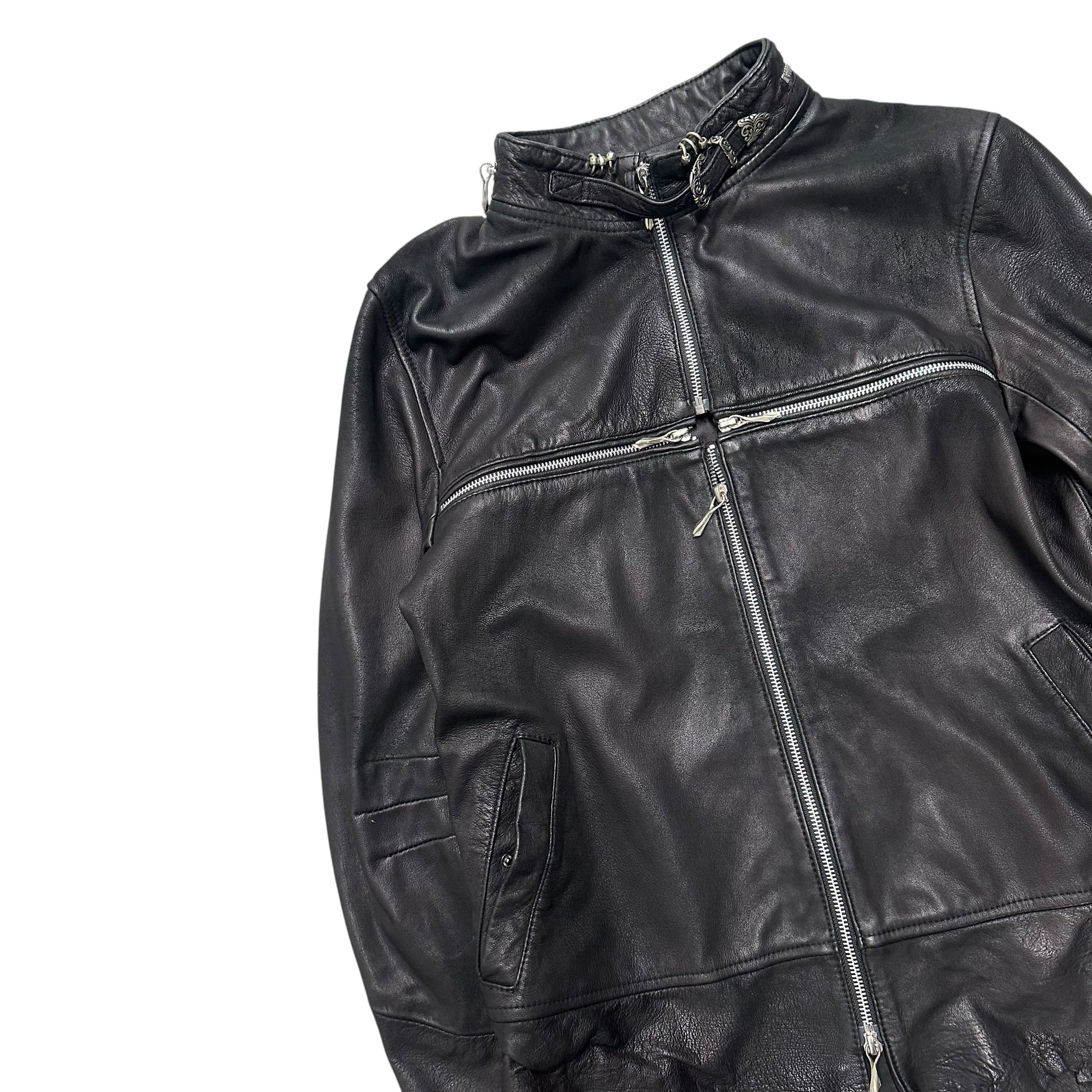 14TH ADDICTION CROSS ZIP LEATHER JACKET. – Chambered Inseams