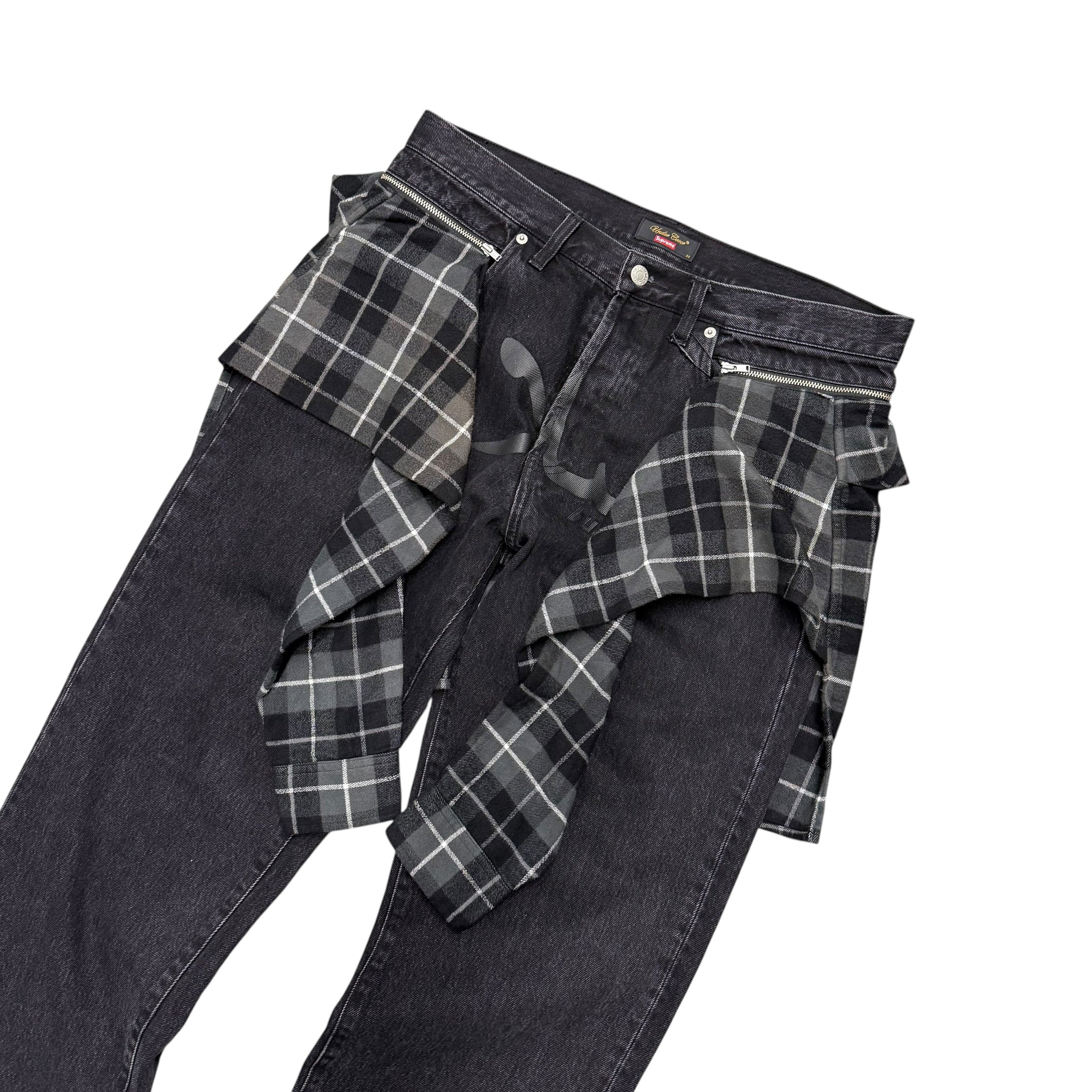 SUPREME X UNDERCOVER FLANNEL DENIM PANTS.