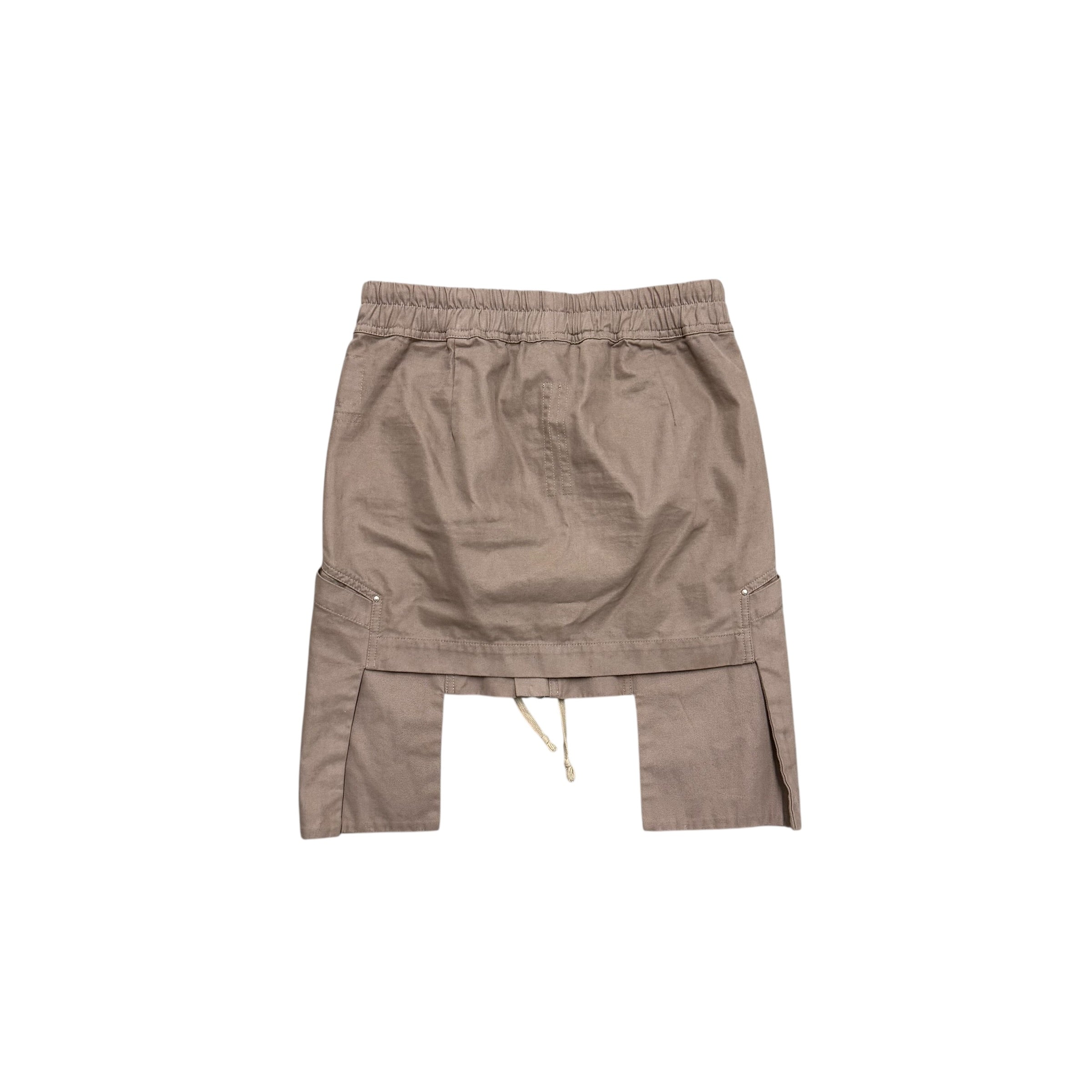RICK OWENS DRKSHDW BEIGE DRACCA SKIRT.