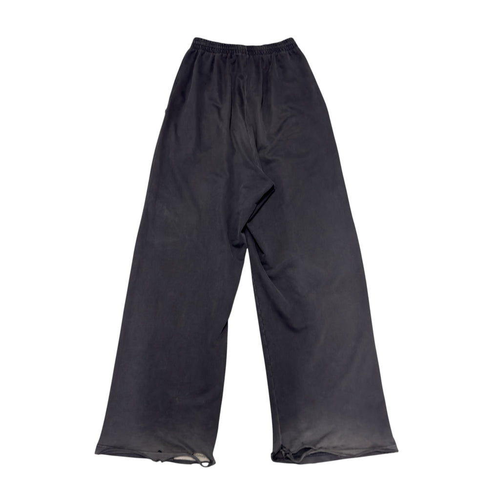 BALENCIAGA FADED BLACK SWEATPANTS.