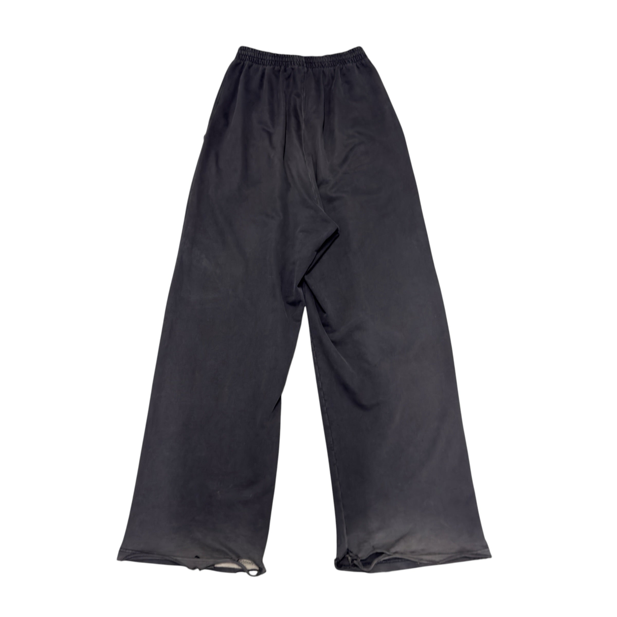 BALENCIAGA FADED BLACK SWEATPANTS.