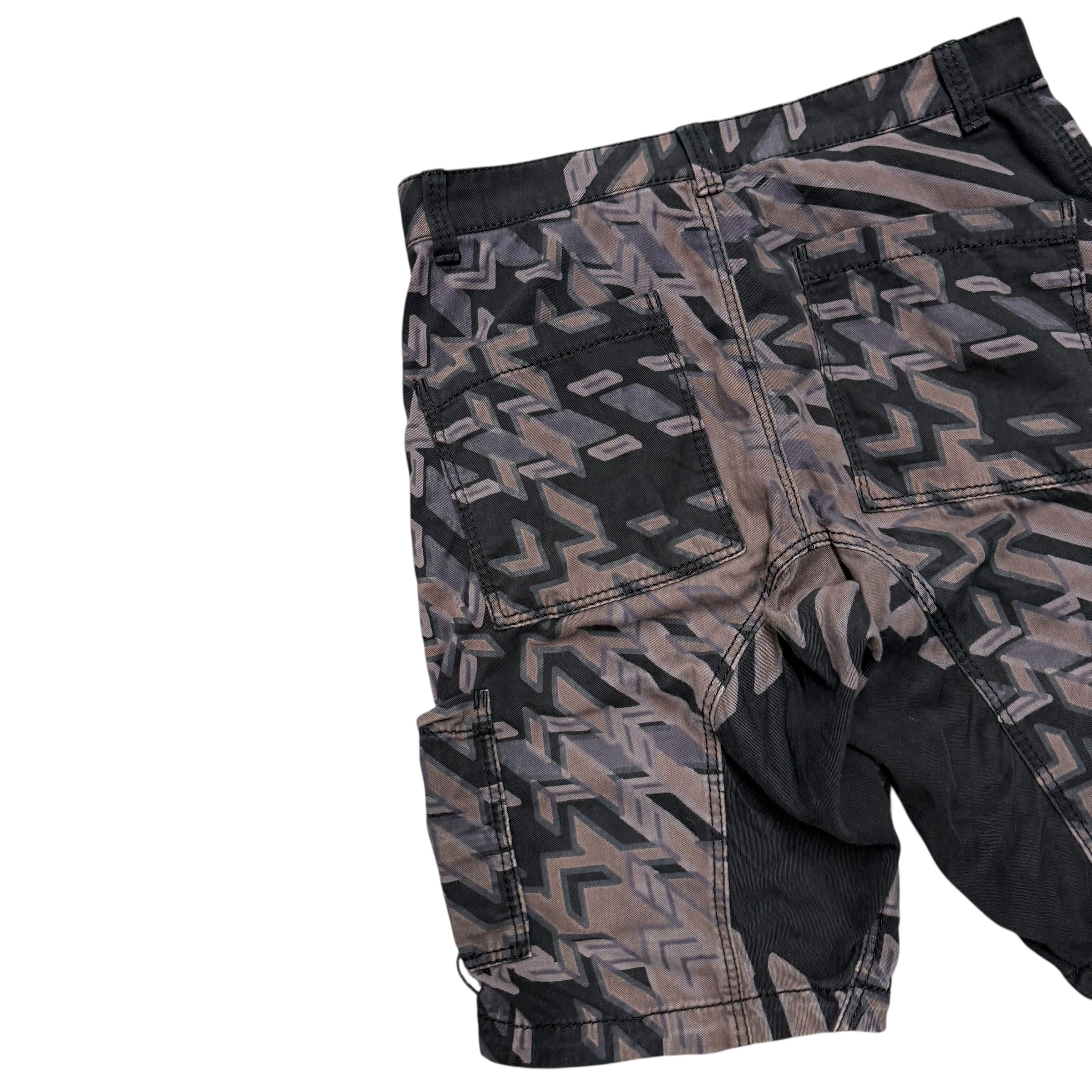 ISSEY MIYAKE BROWN FADED SHORTS.