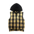 NUMBER (N)INE CHECKERED PUFFER VEST.