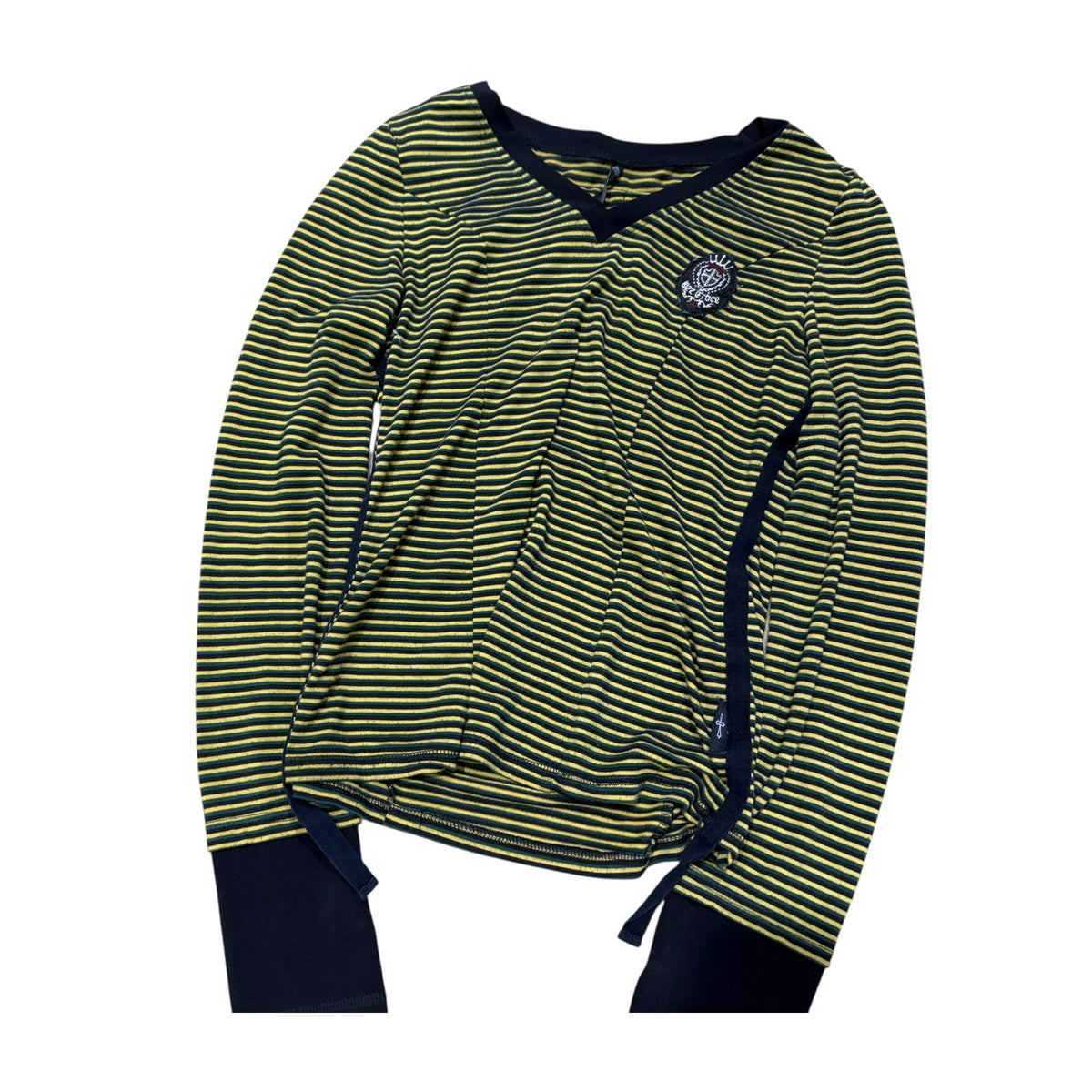 OZZ CROCE YELLOW STRIPPED LONGSLEEVE TEE.