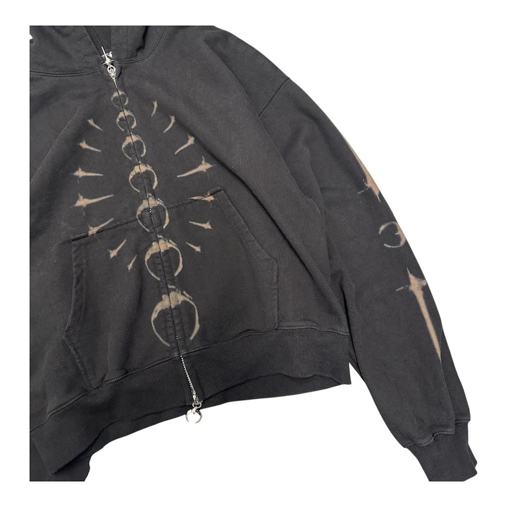 THUG CLUB BLEACHED TATTOO ZIP UP.