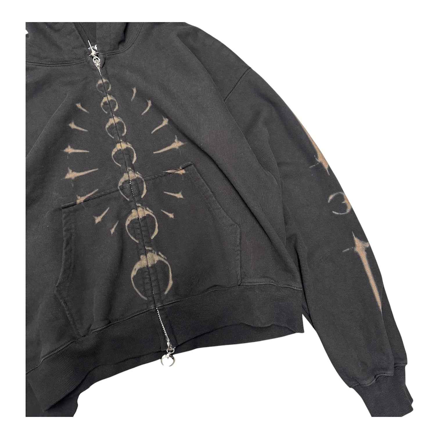 THUG CLUB BLEACHED TATTOO ZIP UP.
