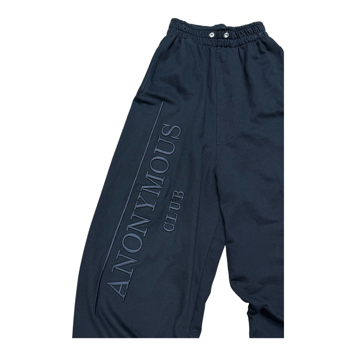 ANONYMOUS CLUB BLACK LOGO SWEATPANTS.