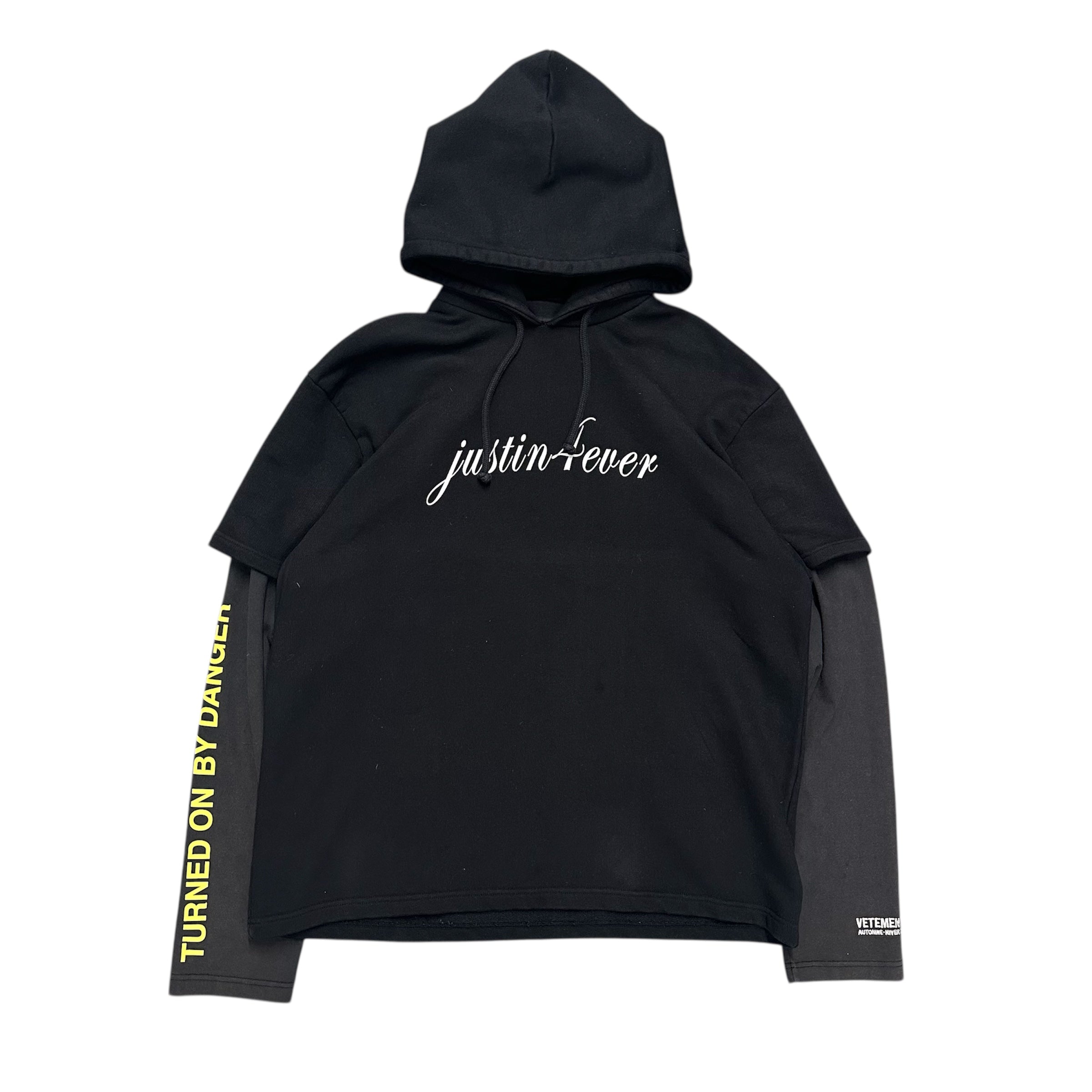 VETEMENTS 11 INCH GUN CLUB JUSTIN 4 EVER HOODIE