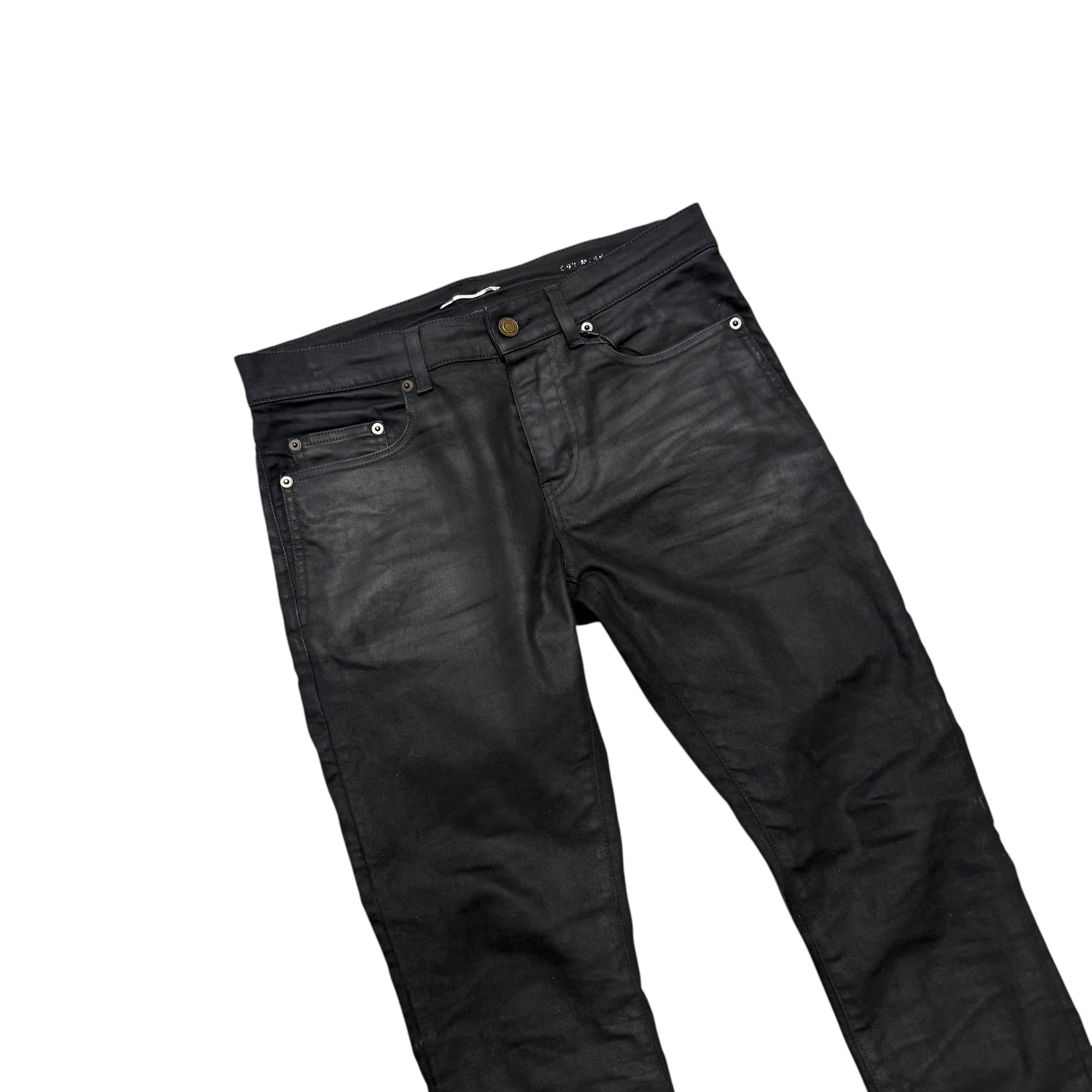 SAINT LAURENT PARIS D-02 LEATHER PANTS.