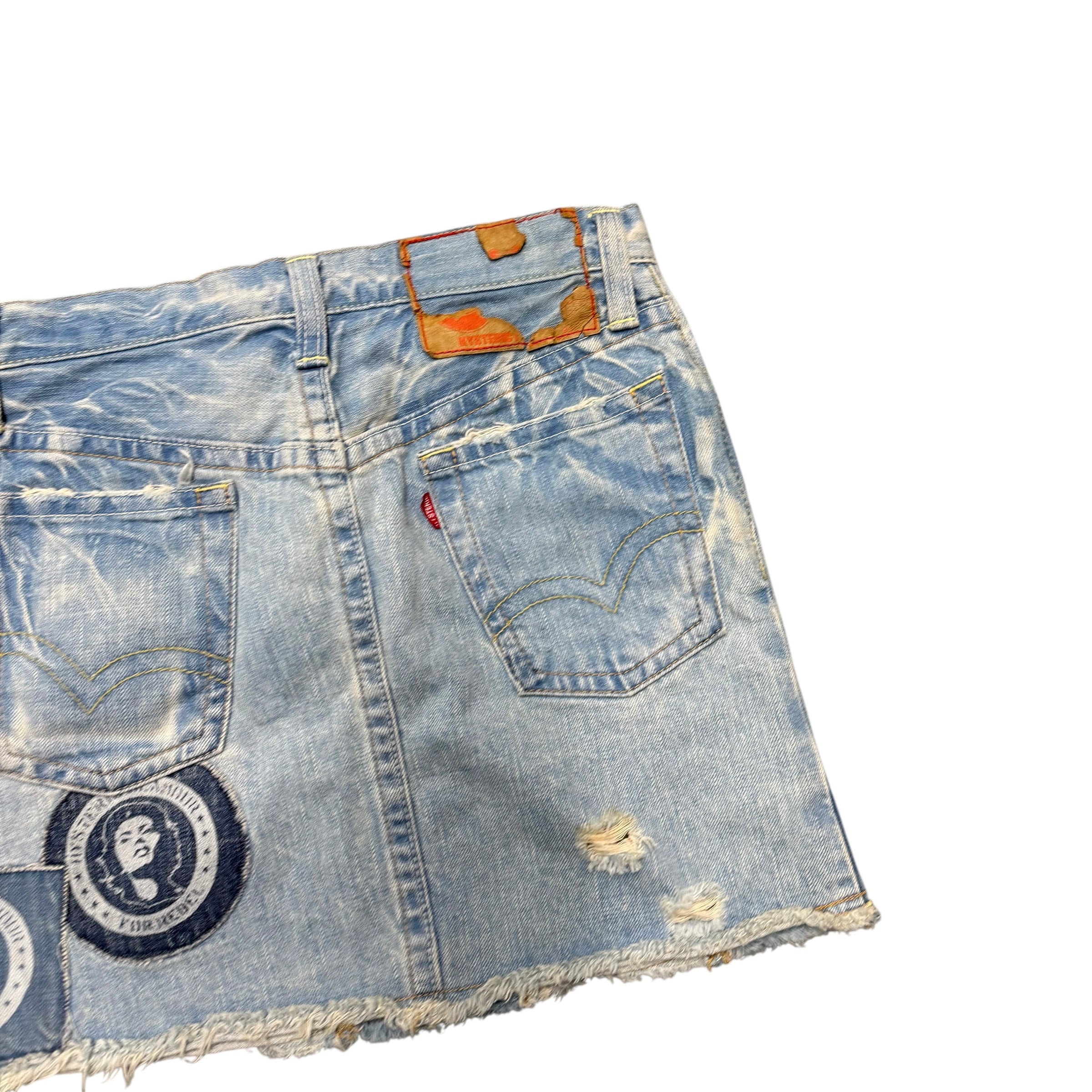 HYSTERIC GLAMOUR PATCHWORK SKIRT.
