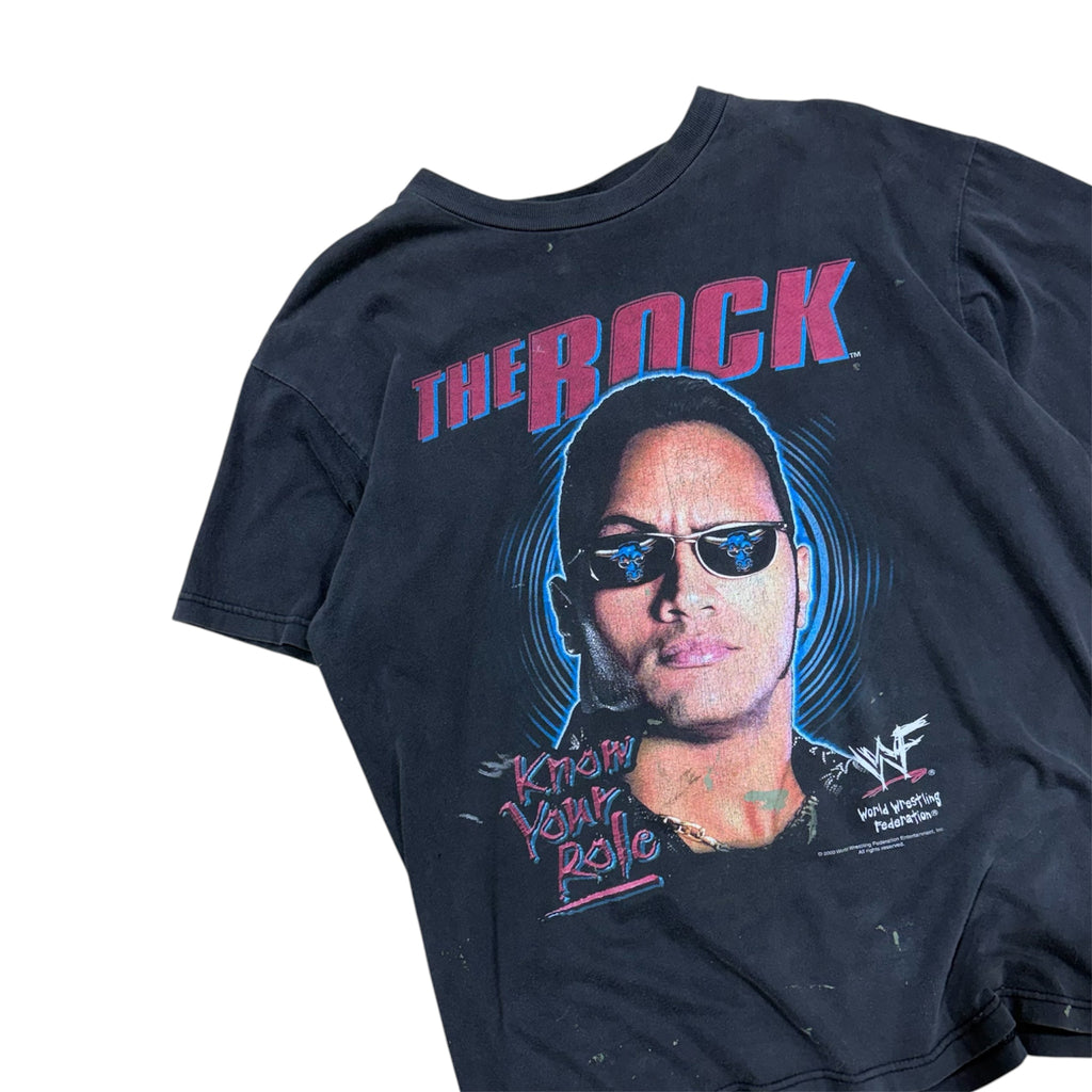 VINTAGE THE ROCK WWE PORTRAIT TEE.