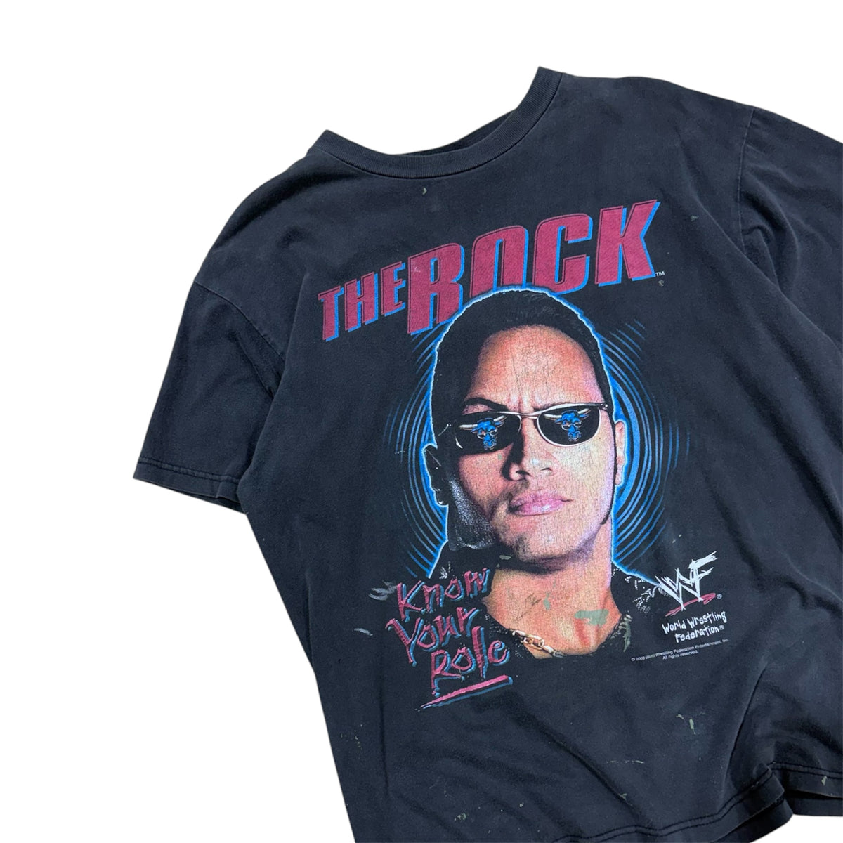 VINTAGE THE ROCK WWE PORTRAIT TEE.