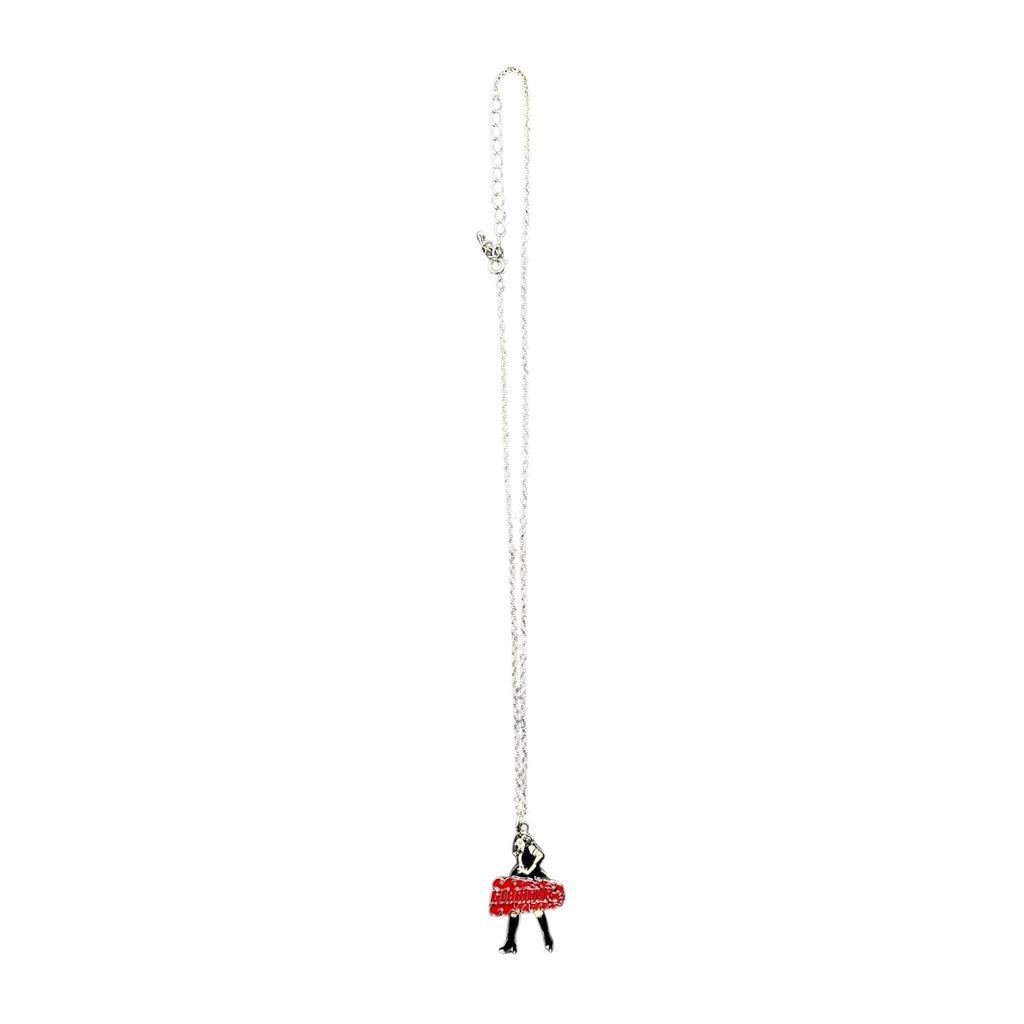 HYSTERIC GLAMOUR RED LOGO NECKLACE.