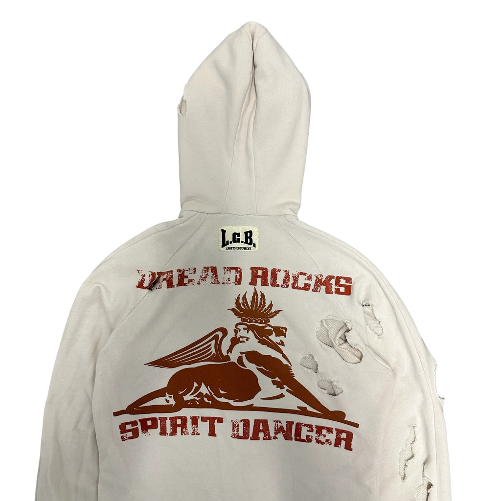 WHITE LGB BOXER ZIP UP JACKET.
