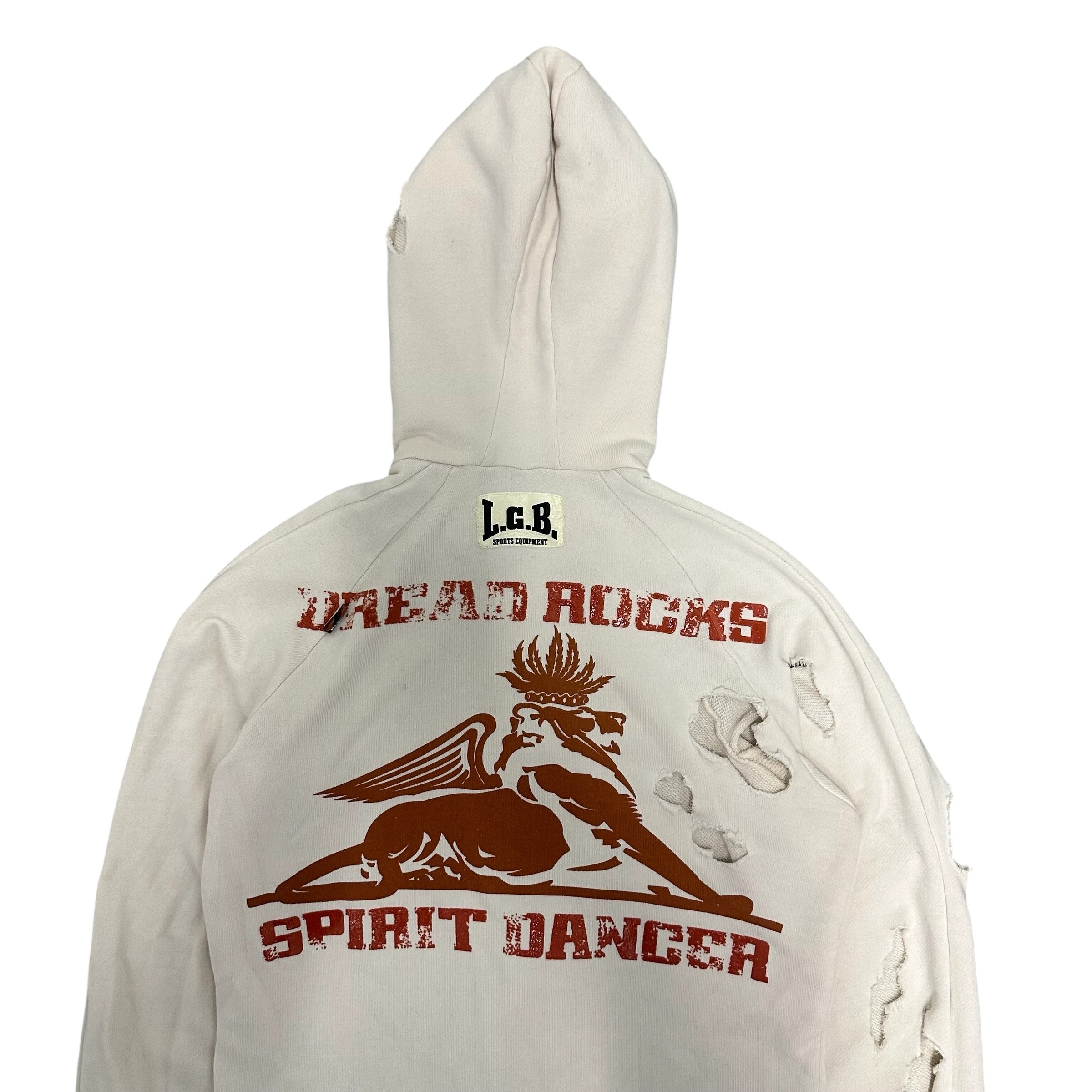 WHITE LGB BOXER ZIP UP JACKET.