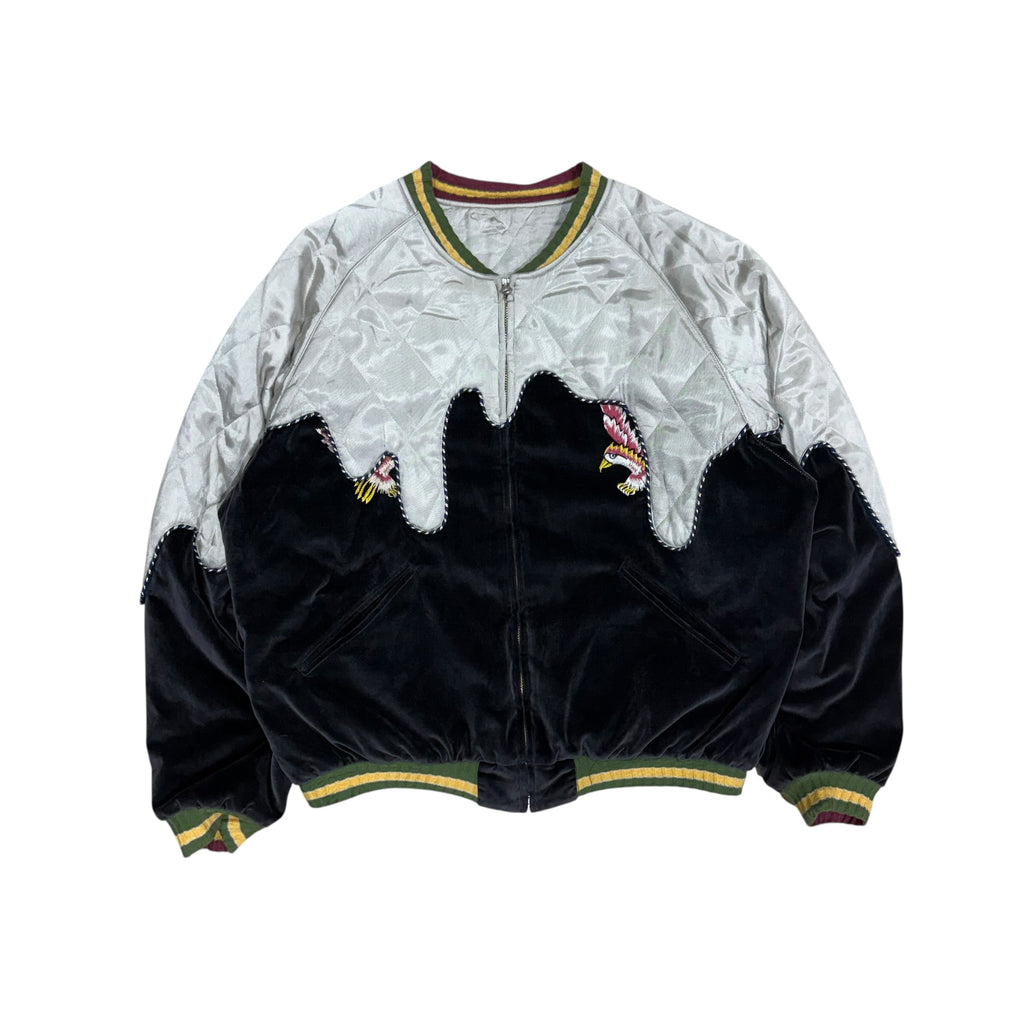 KAPITAL SULFUR-DYED VELVET SOUVENIR JACKET.