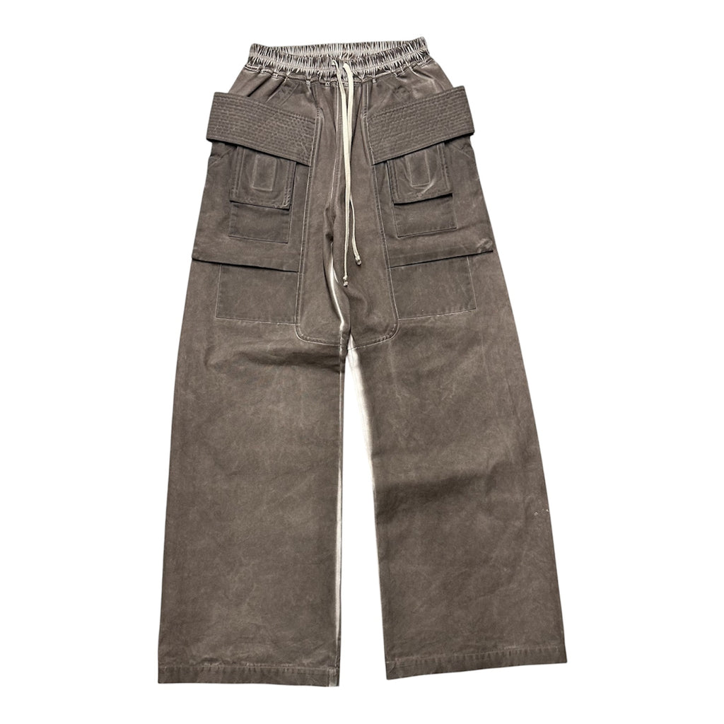 RICK OWENS WIDE LEG CREATCH CARGO PANTS.