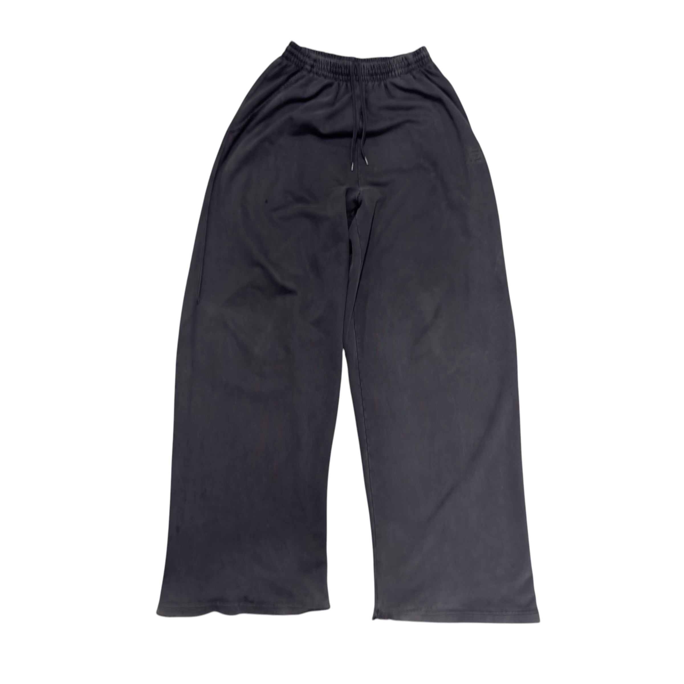 BALENCIAGA FADED BLACK SWEATPANTS.