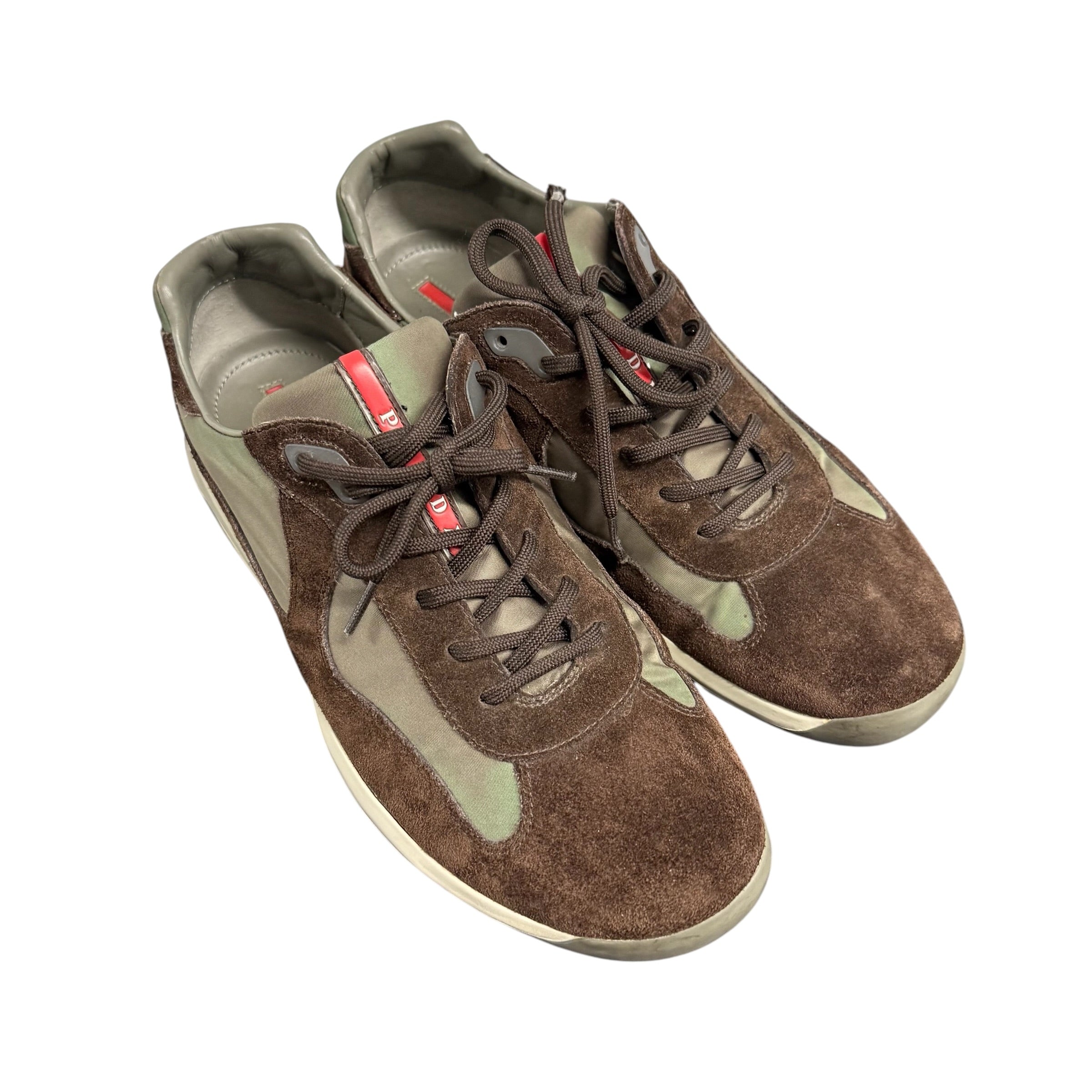 BROWN VINTAGE PRADA CUP LOWTOPS.