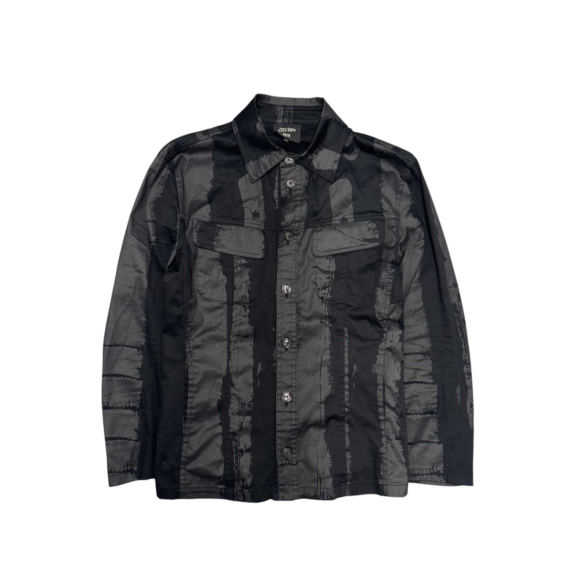 JEAN PAUL GAULTIER ABSTRACT BUTTON UP SHIRT.