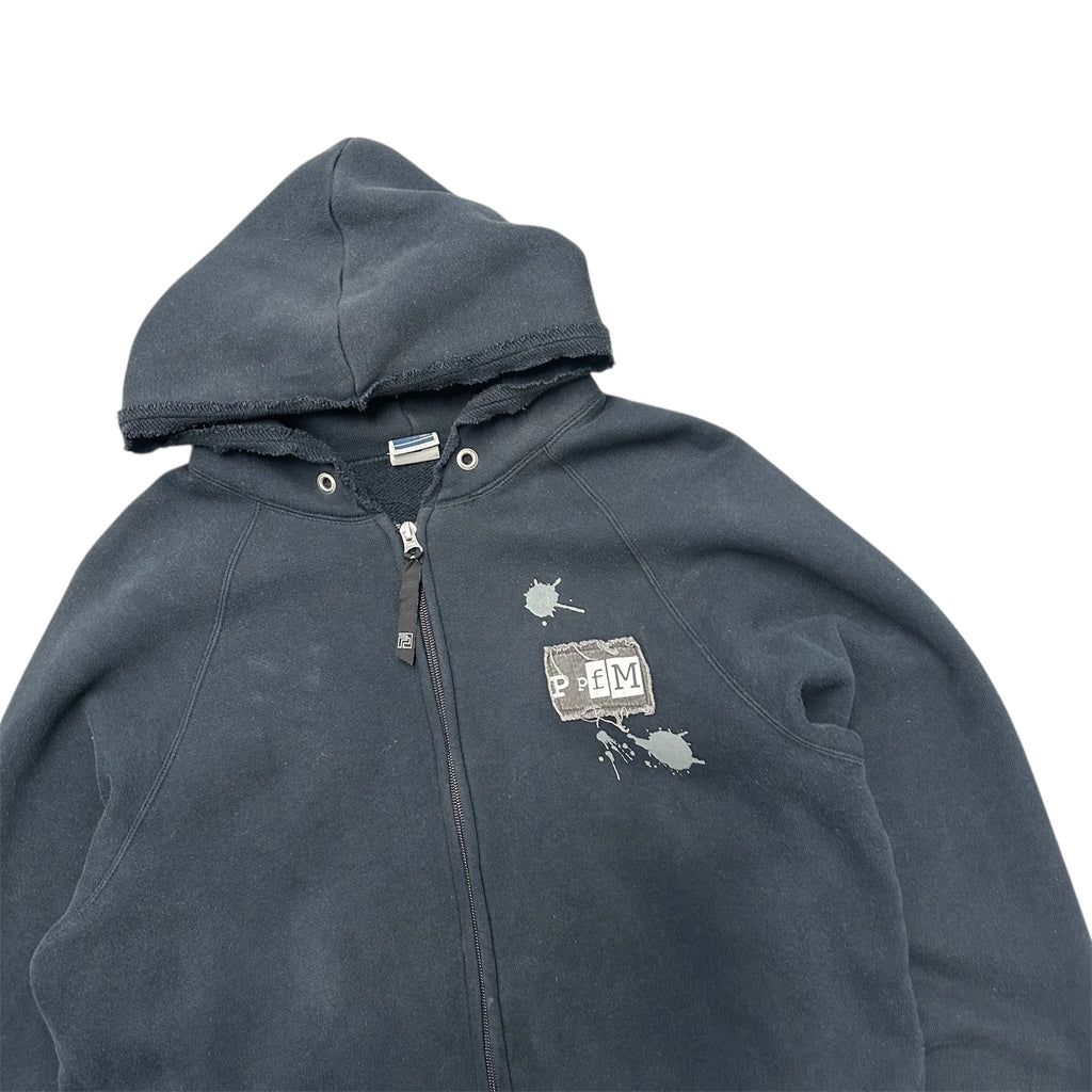PPFM NAVY PATCHWORK SCRIPT ZIP UP.