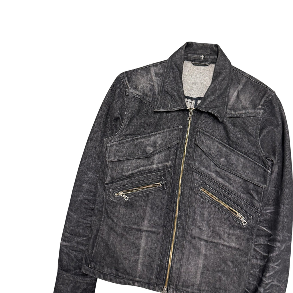 NO ID BLACK DENIM JACKET.